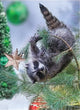 Christmas Card - Tree Swing Raccoon Christmas 2025 6-pk