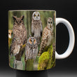 11oz Mug - OWMO 001  - Owls on Mossy Logs
